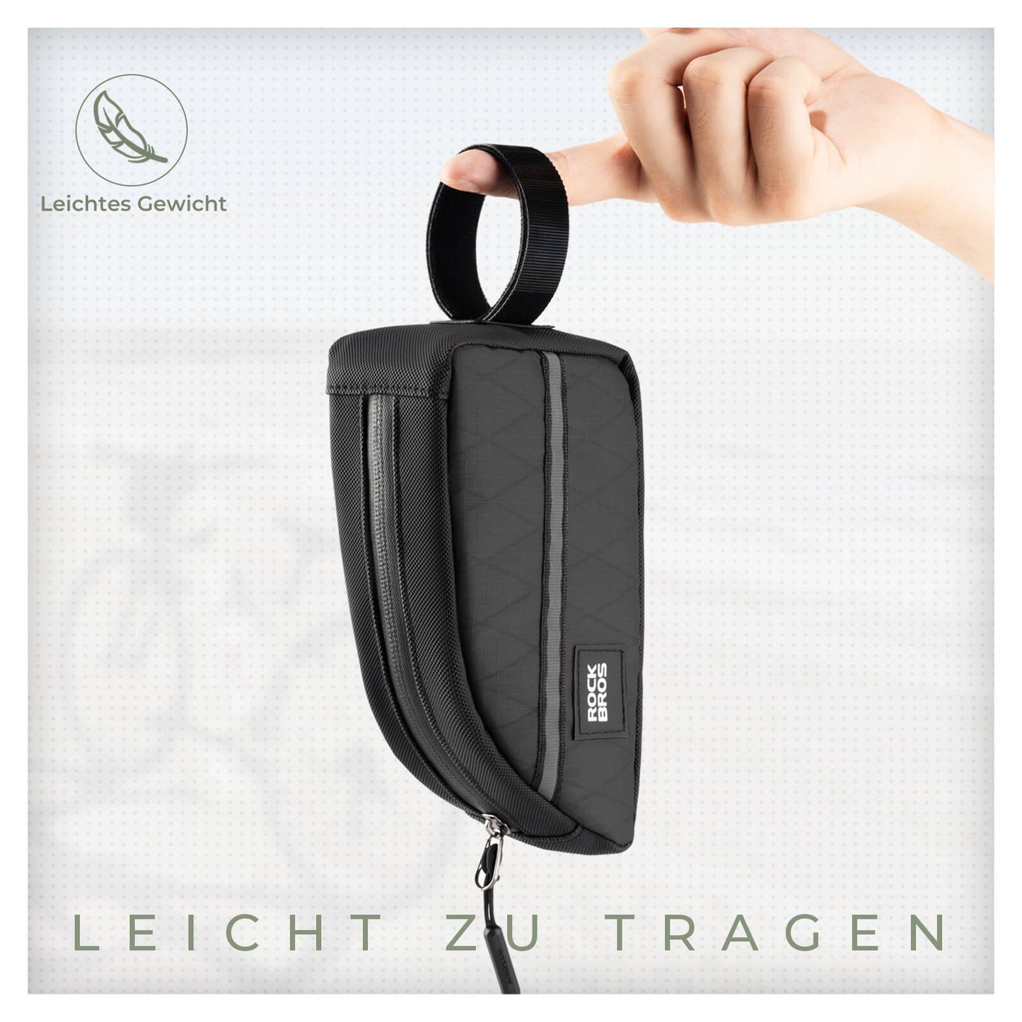 Oberrohrtasche 0,8L Leicht für Klapprad Falträder