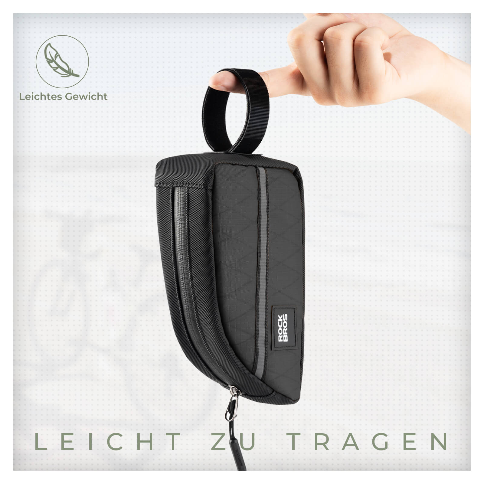 Oberrohrtasche 0,8L Leicht für Klapprad Falträder