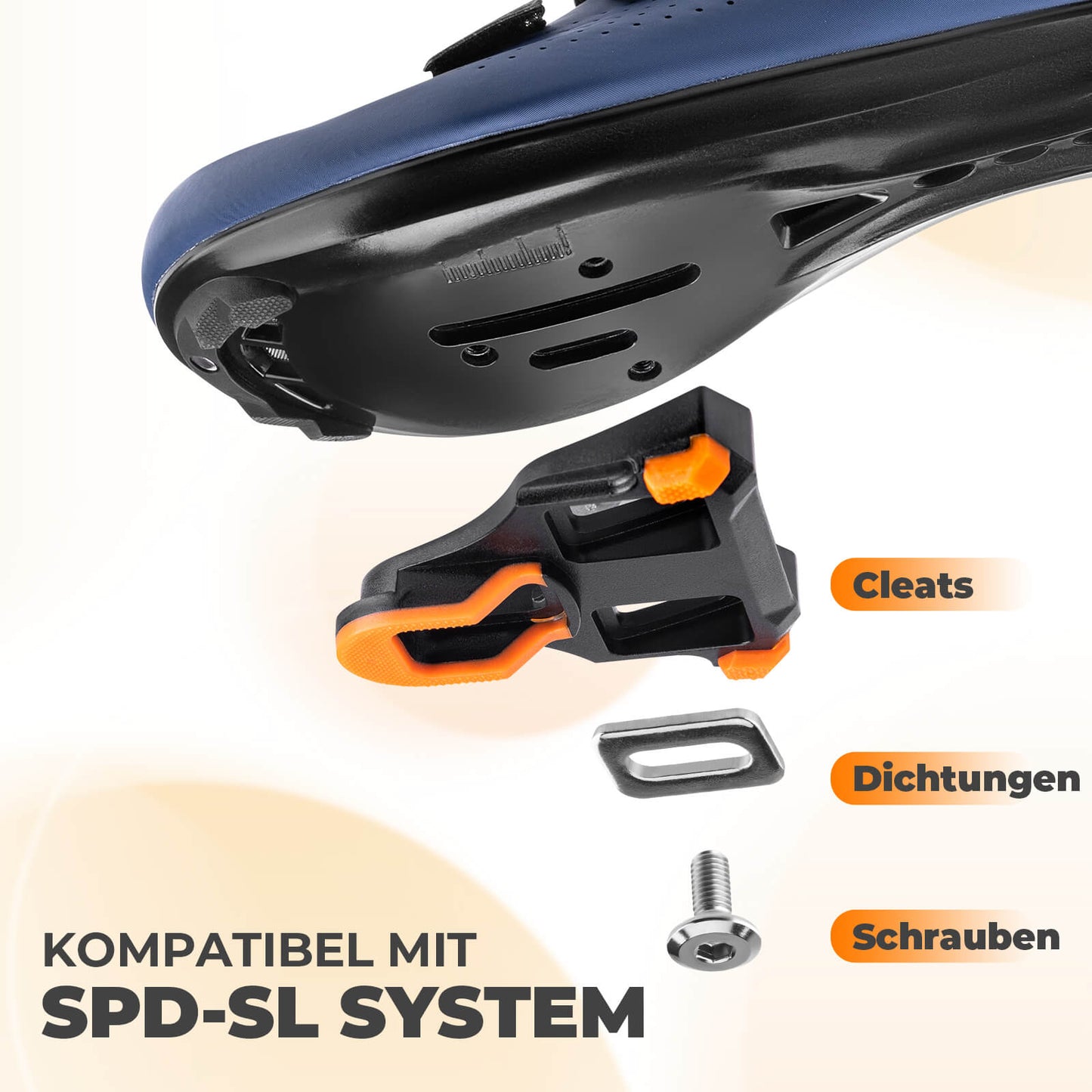 SPD Pedale Einstellbarer Spannung inkl. Cleats für Rennrad Wettkampf