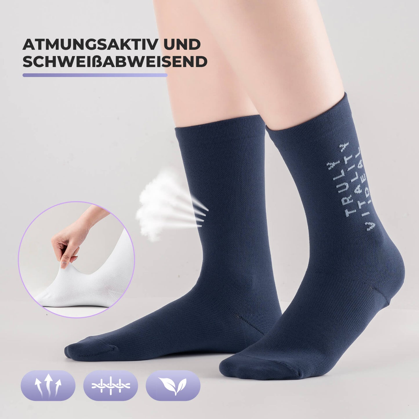 ROCKBROS TVI Damen Sportsocken Atmungsaktive Fahrradsocken Sommer