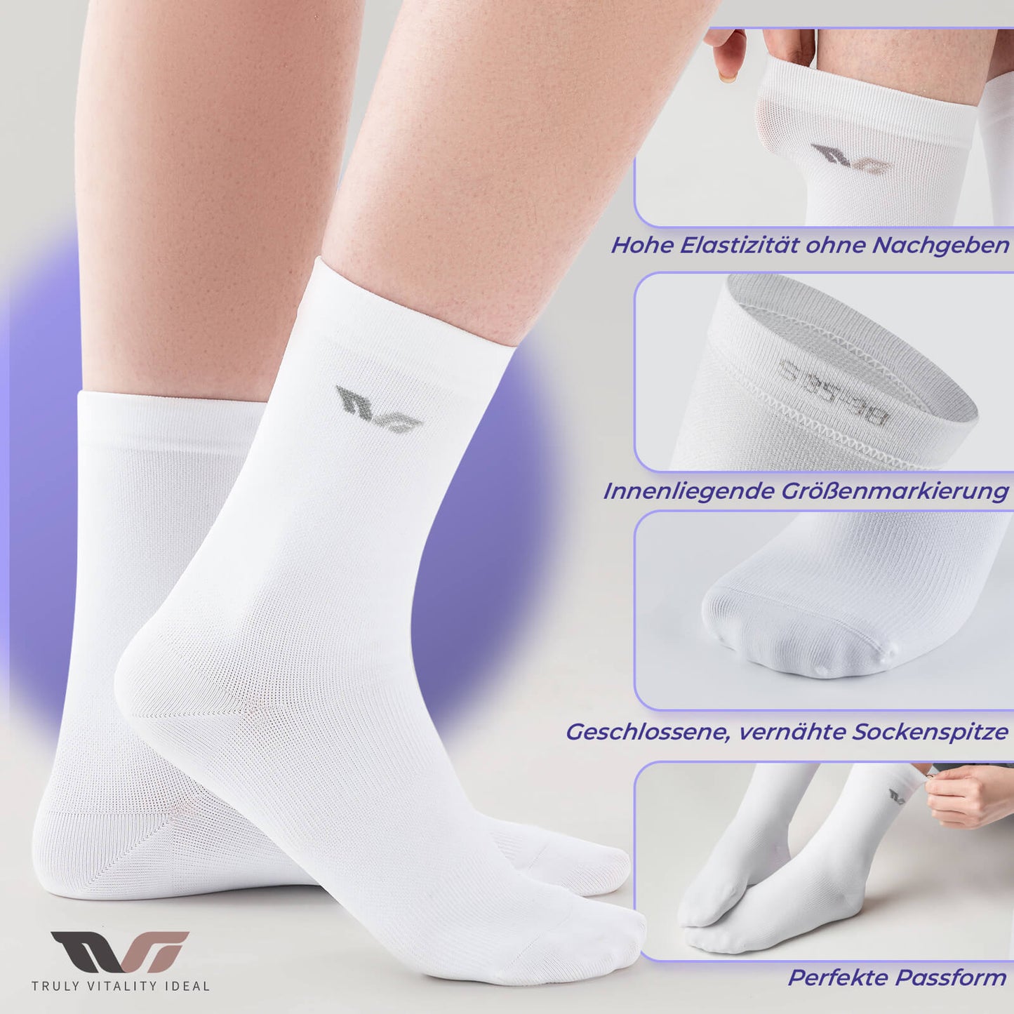 ROCKBROS TVI Damen Sportsocken Atmungsaktive Fahrradsocken Sommer