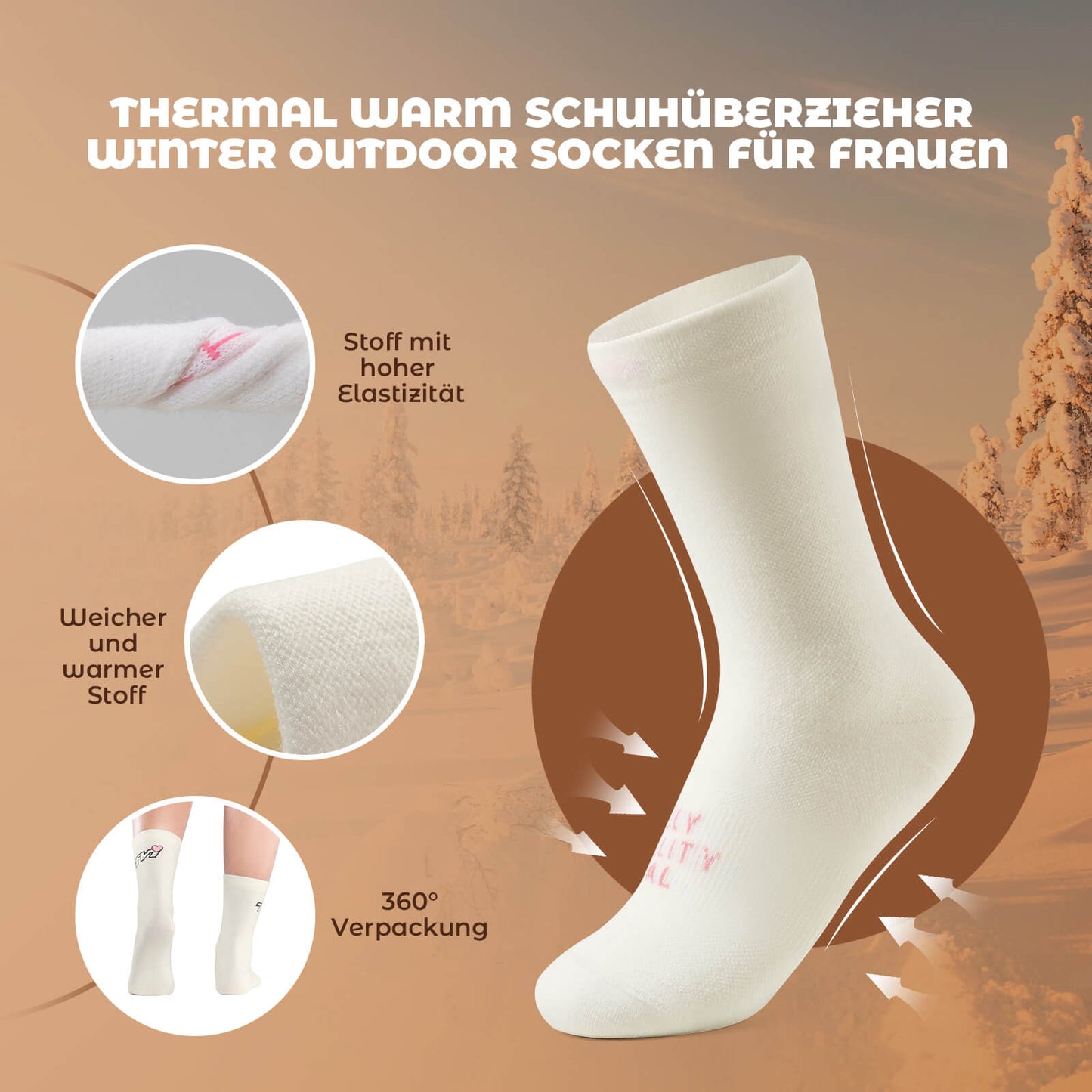 Wärmende Damen Sportsocken für Komfort im Winter