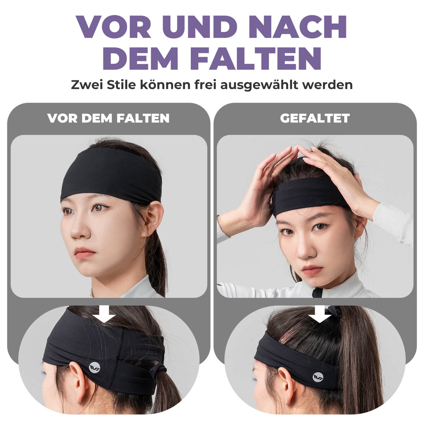 TVI Stirnbänder Sport Headband für Damen Elastisch
