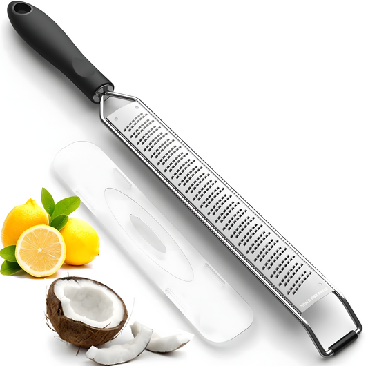 Zester Reibe aus Edelstahl Handreibe mit Schutzabdeckung