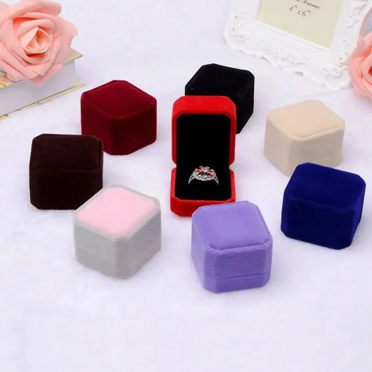 Samt Schmuckbox Organizer für Halskette Ringe Ohrringe Geschenk Verpackung