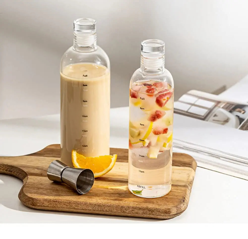 Clever trinken & unterwegs top hydriert: 500 ml BPA-freie Wasserflasche mit Zeitmarker