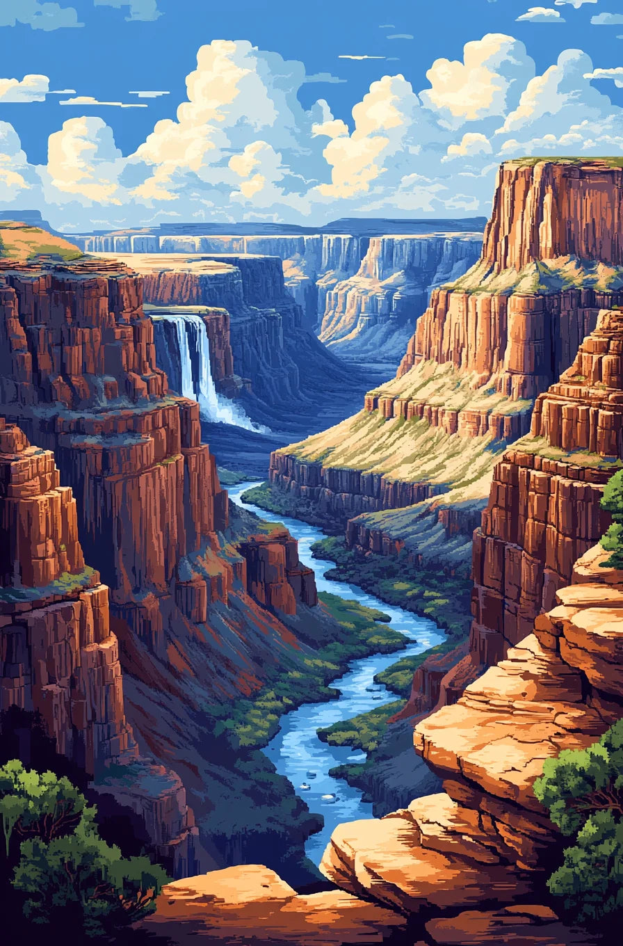 Leinwand Malen nach Zahlen Aquarell Landschaft DIY Ölgemälde 40x50 bis 60x75cm