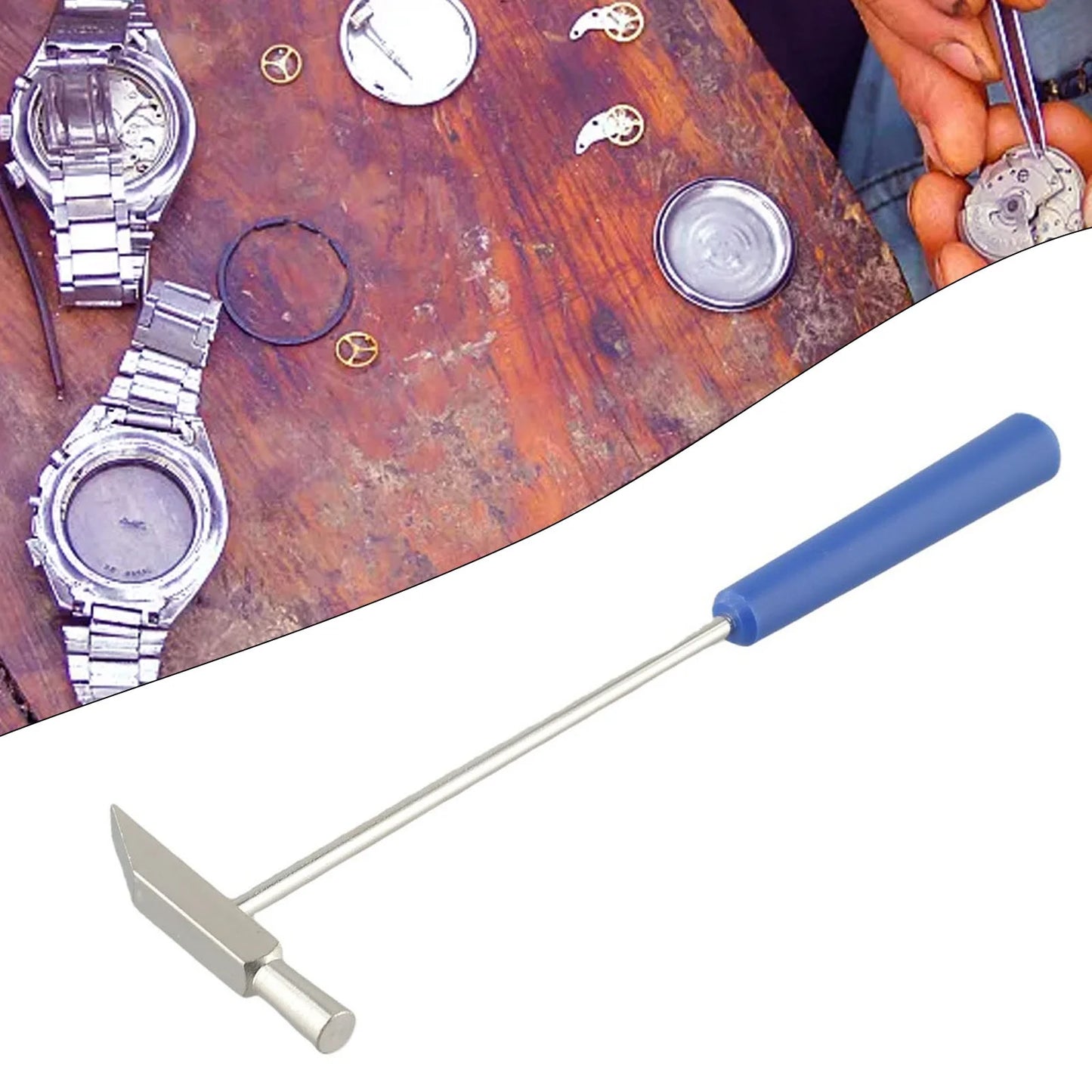 Mini Hammer mit Metall- und Gummikopf Doppelkopf für Schmuck und Uhr Reparatur