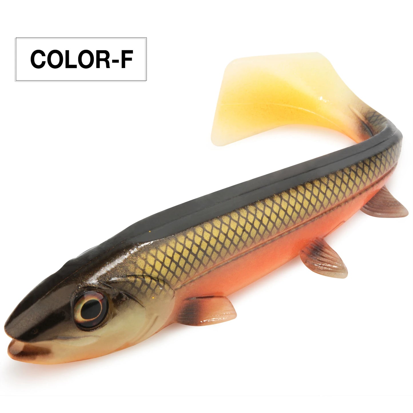 Quadratischer Silikon-Swimbait 14-18 cm für Meeres- und Süßwasserfischen