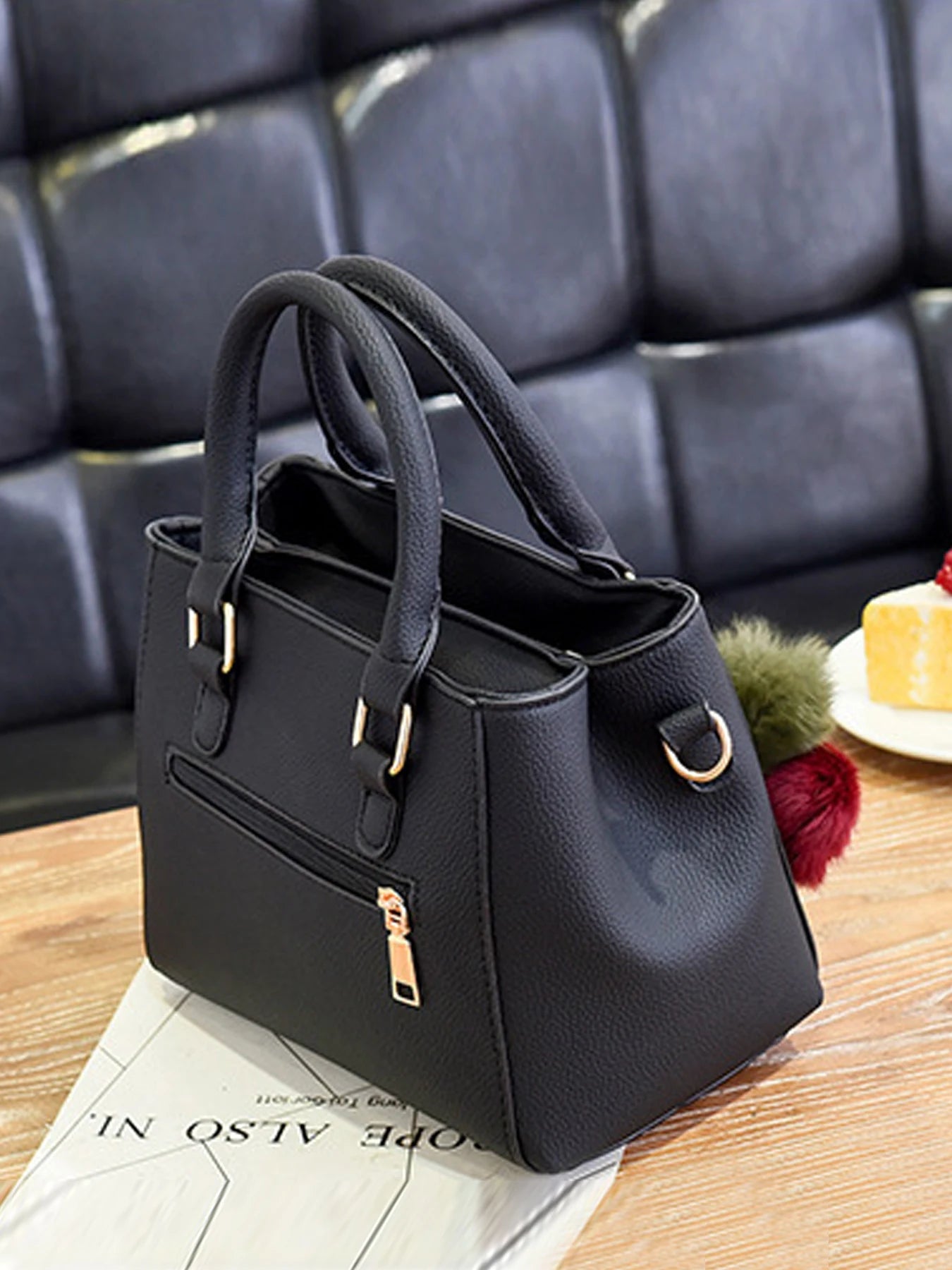 Elegante Vintage PU Leder Damen Handtasche – Schulter, Tote - Messenger Bag