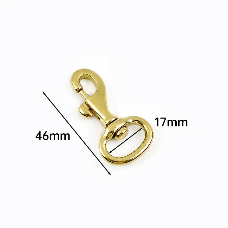 Massiver Messing Karabinerverschluss 10 30 mm drehbar für Taschen Gürtel