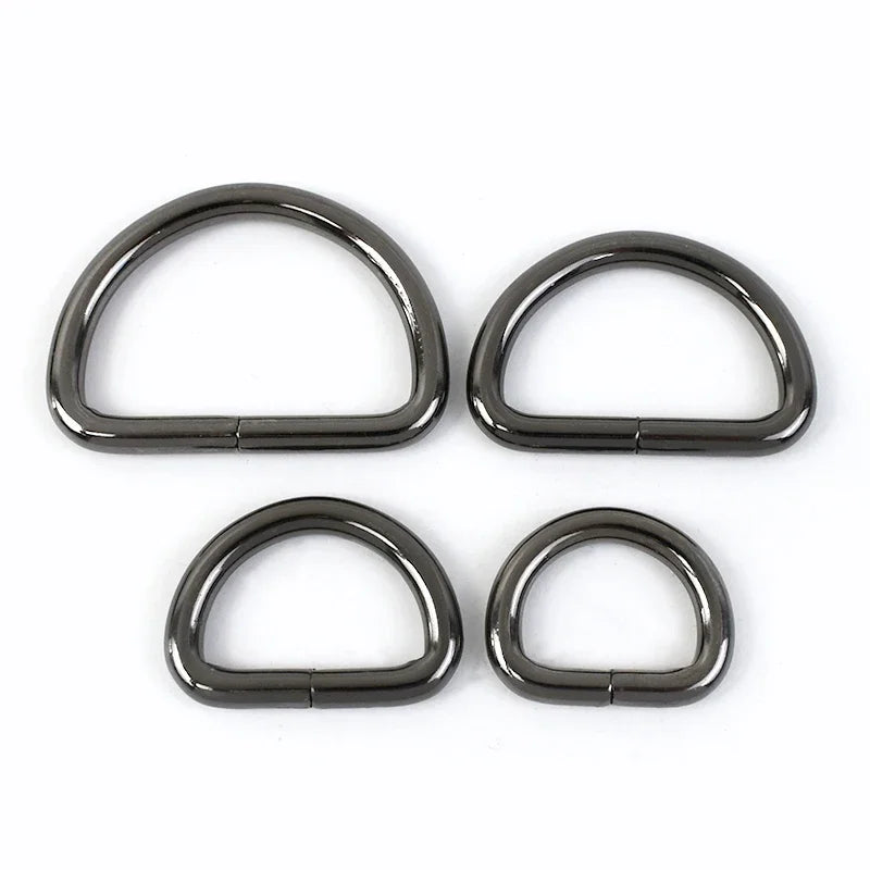 10x Metall D-Ringe 13-50 mm Goldfarbener Verbindungsring für Taschen Gürtel