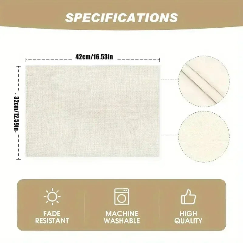 Festliche Weihnachtstischsets, waschbar, 30x45cm, für Küche & Esszimmer