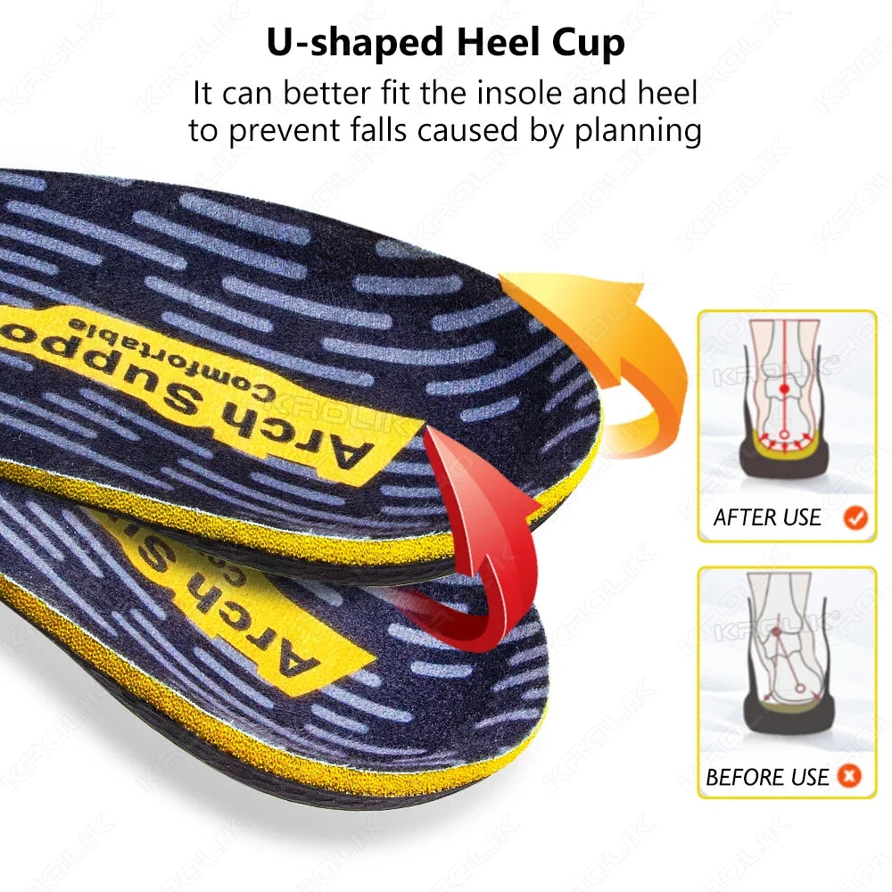 Orthopädische Sport-Einlegesohlen mit hoher Fußgewölbeunterstützung