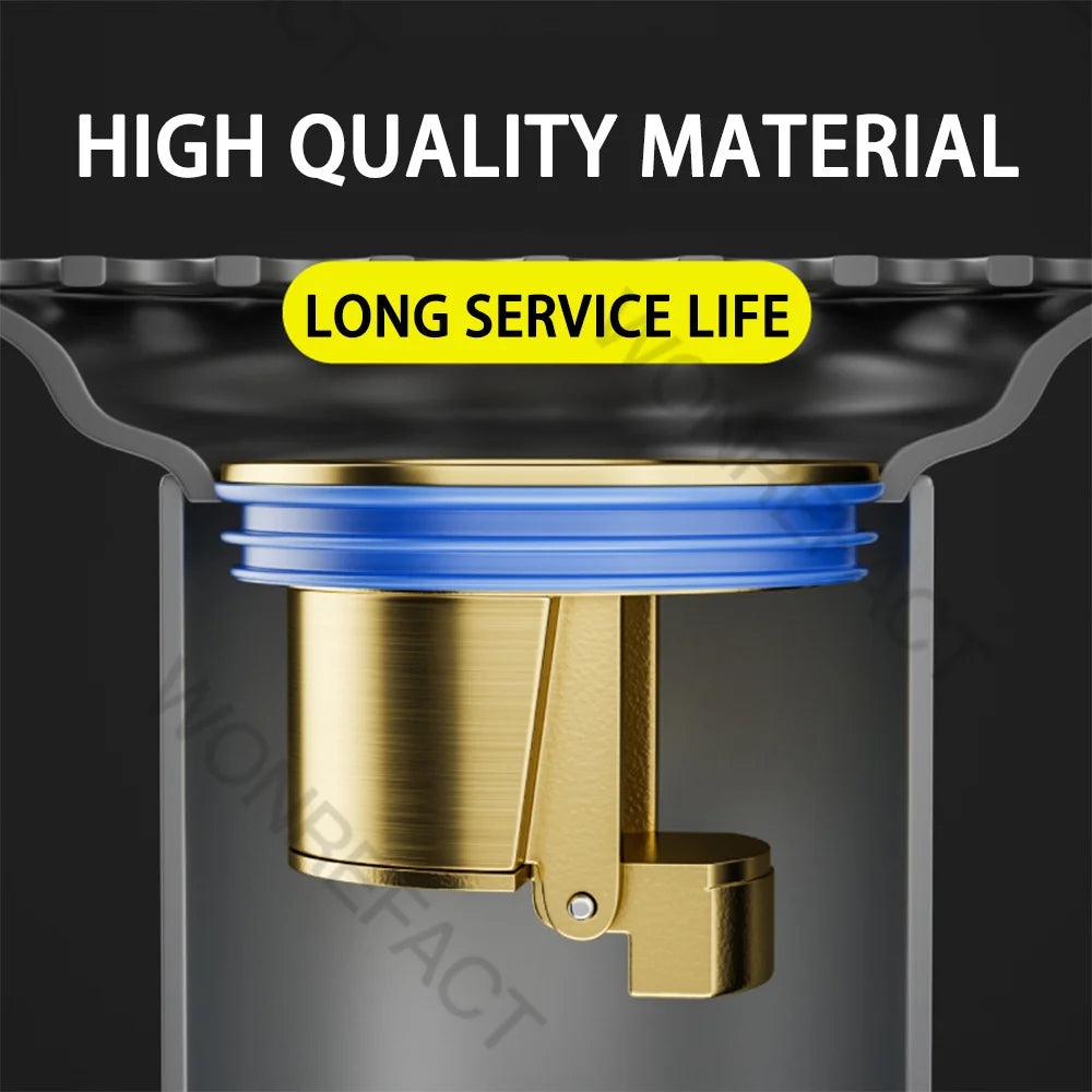 Messing Bodenablauf geruchshemmend Anti-Insekten Kanal schnelle Entwässerung