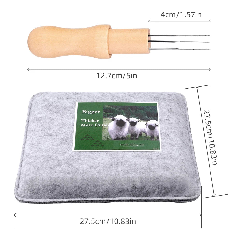 Filzunterlage mit Filznadelhalter für einfaches Filzen zu Hause