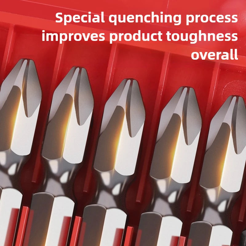 10tlg Phillips PH2 Schrauber Bits magnetisch rutschfest für Metall