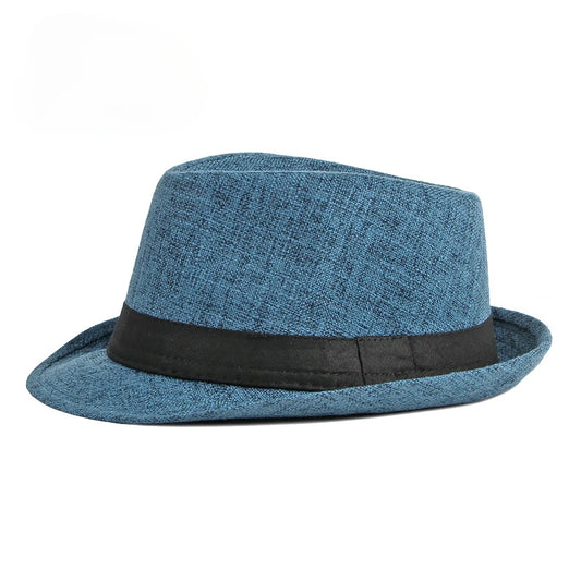 Stylischer Herren Sommerhut – Leichtes Leinen, Retro Jazz Stil - UV-Schutz