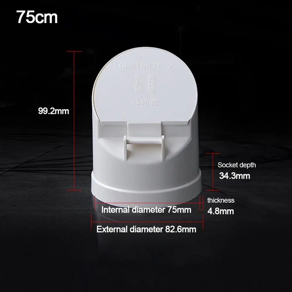 50-160mm Bodenablauf Abflussrohr mit Anti-Ratten Geruchsverschluss PVC