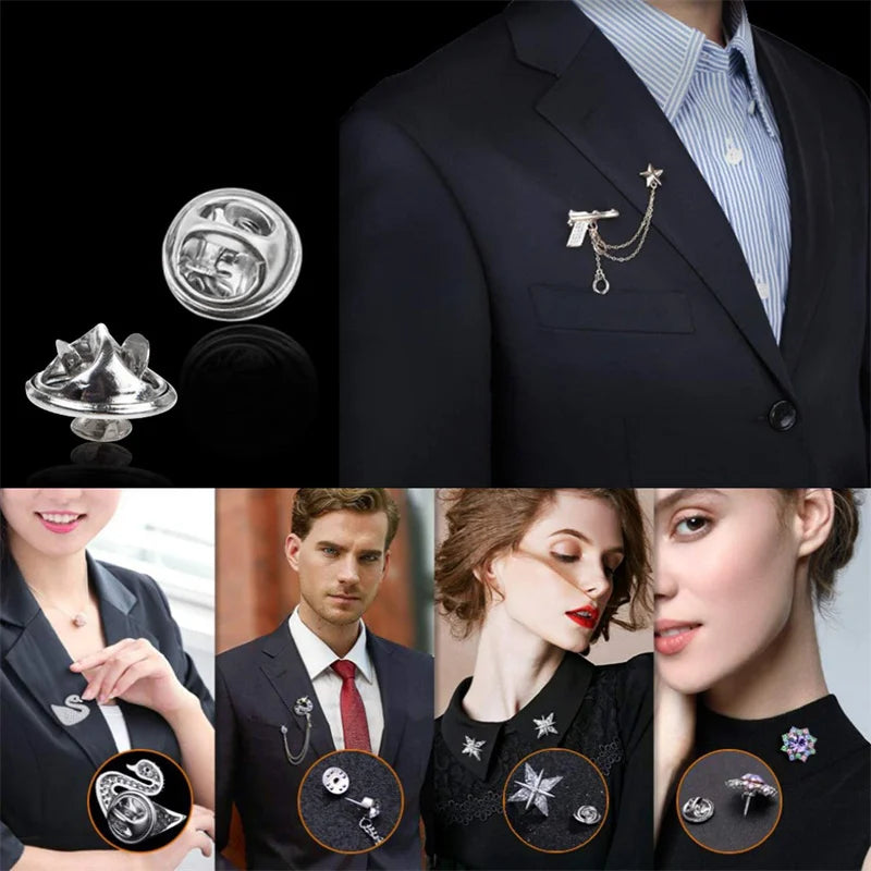 Metall Locking Pin Brosche Abzeichen Halter Verschluss für DIY Schmuck und Handwerk-Yabubest - Home & More