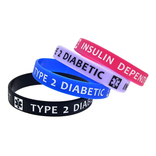 Silikon-Armband für Typ 2 Diabetiker Medizinisches Gesundheitsarmband