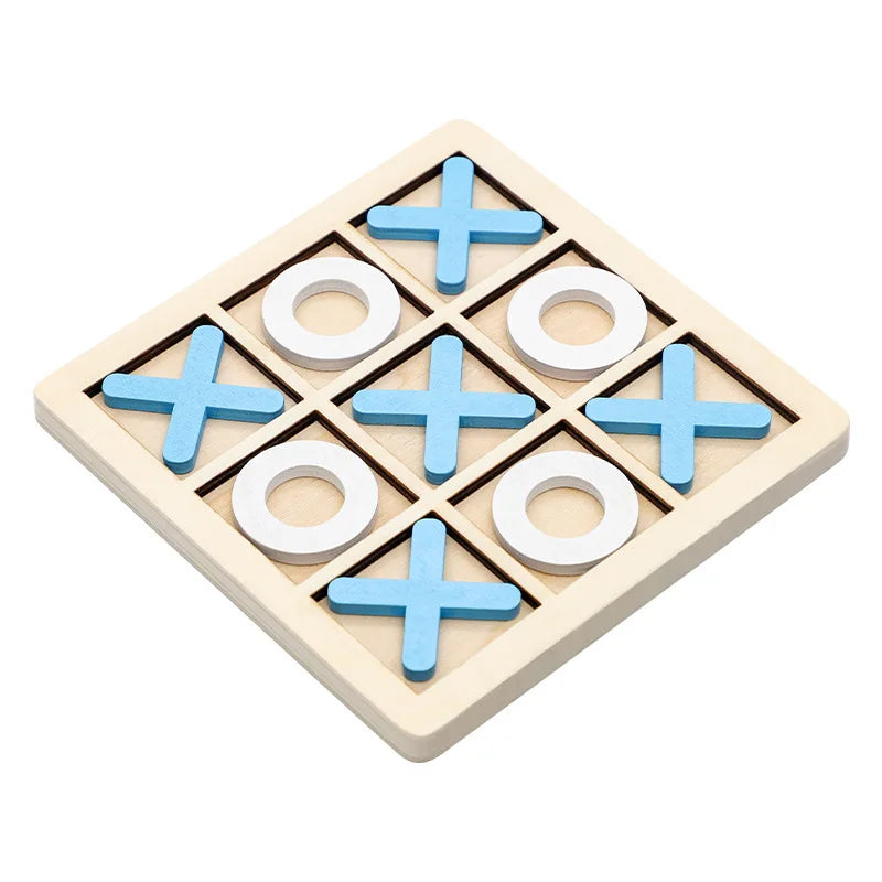 Zeitloser Familienspaß: Tragbares Holz-Tic Tac Toe für Kinder ab 3 Jahren