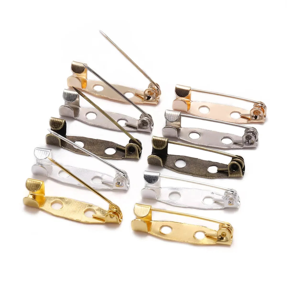 50er Set Brosche Clip Basis Pins in 15-40mm – DIY Schmuckzubehör-Yabubest - Home & More