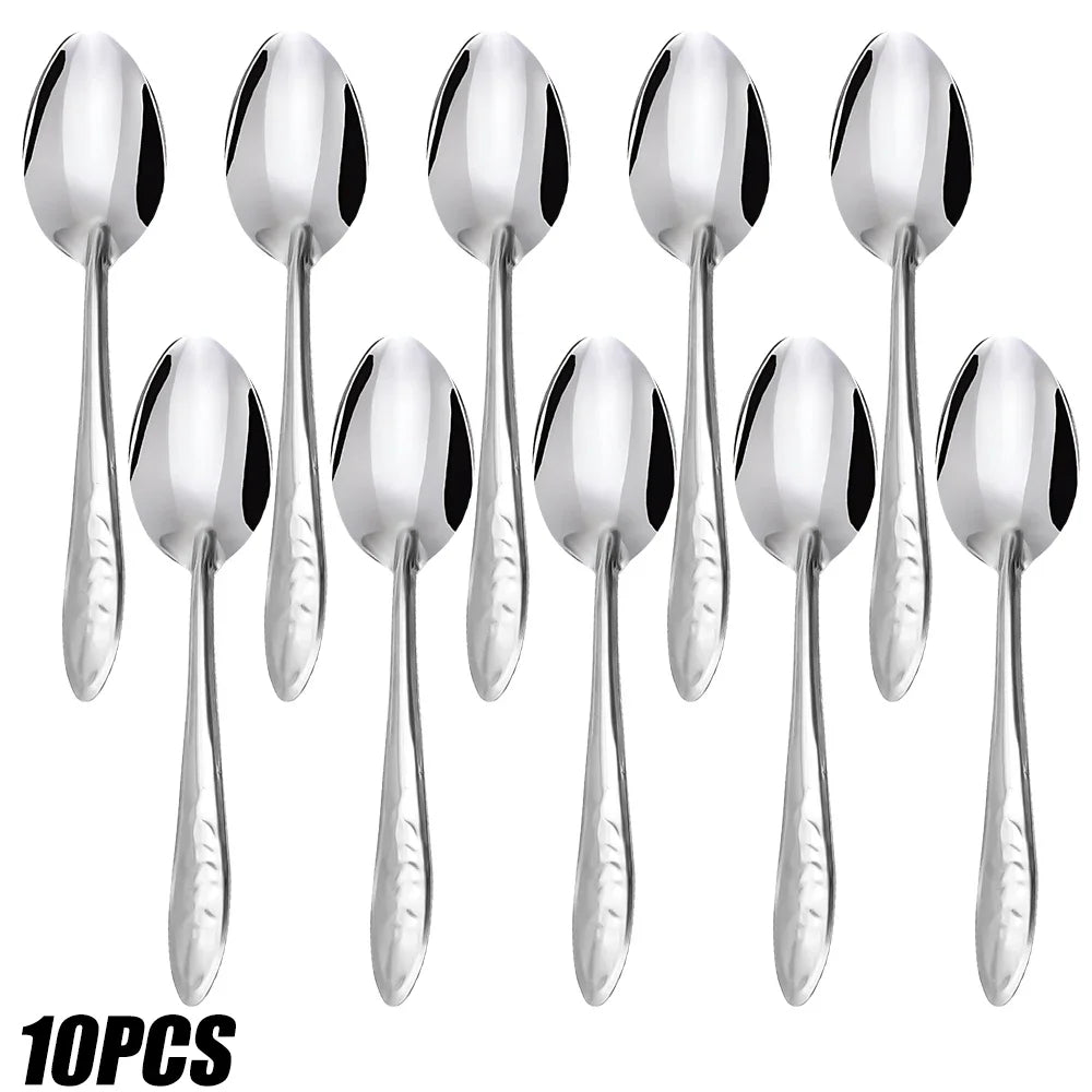 Vielseitige Edelstahl Löffel für Ramen Reis Salat und Küche