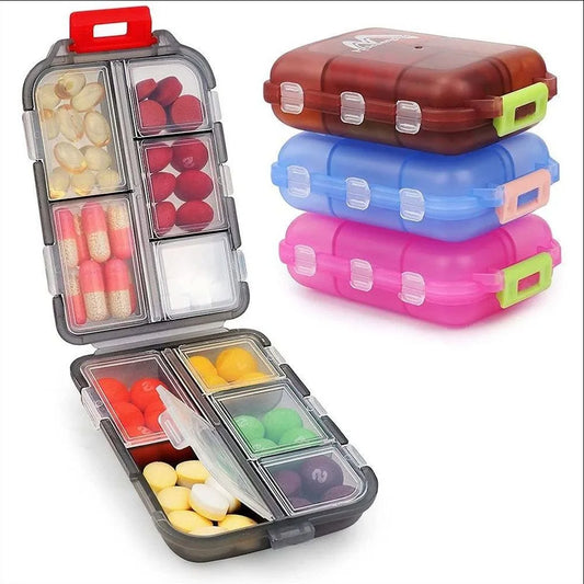 Reise-Pillenorganizer mit 12 Fächern für sichere Medikamentenaufbewahrung