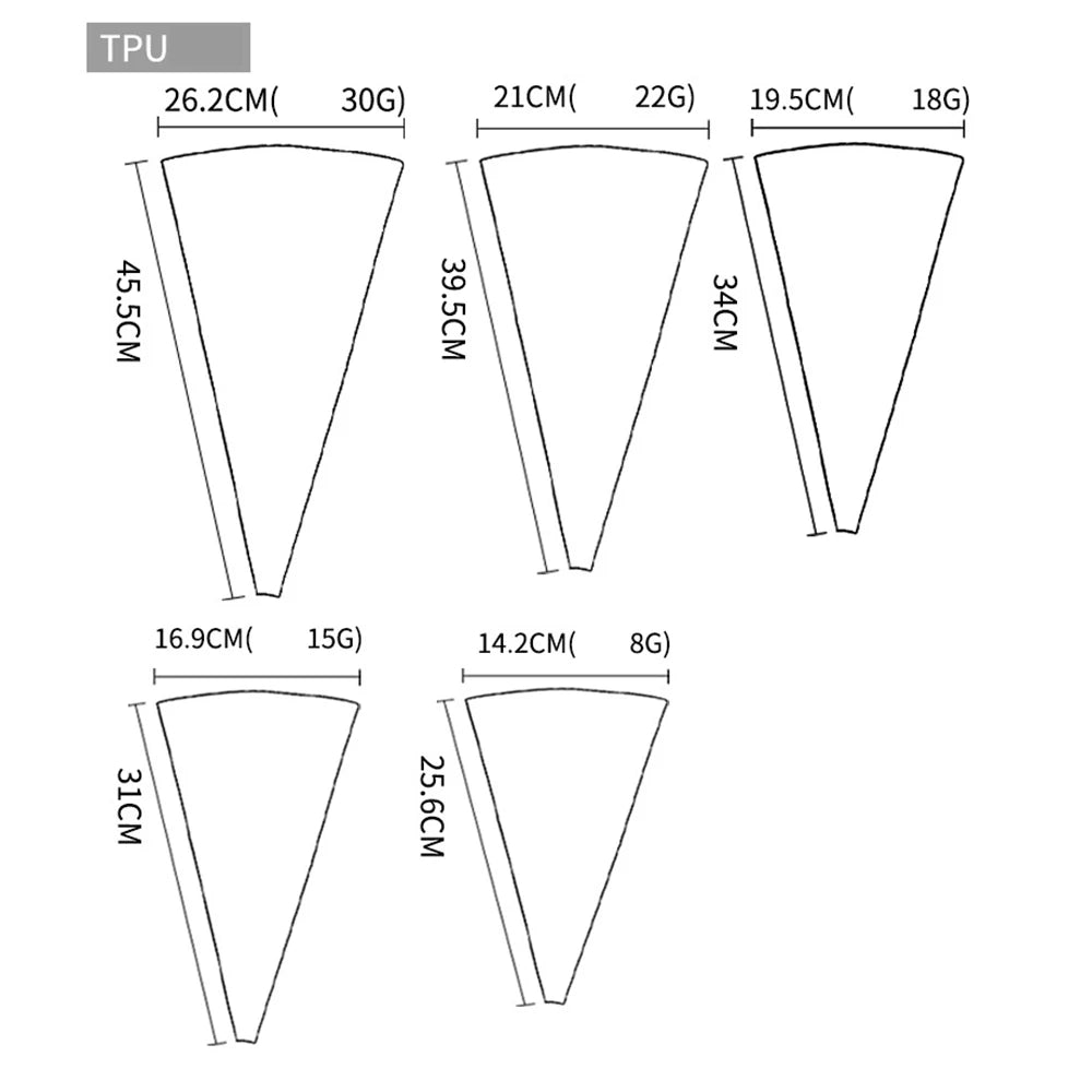 5 Größen Silikon Spritzbeutel wiederverwendbar für Kuchen Dekorieren-Yabubest - Home & More