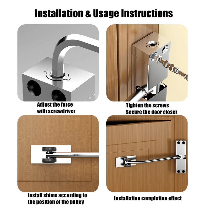 20-40 kg Möbeltürschließer Edelstahl Türschloss 180 Grad verstellbar