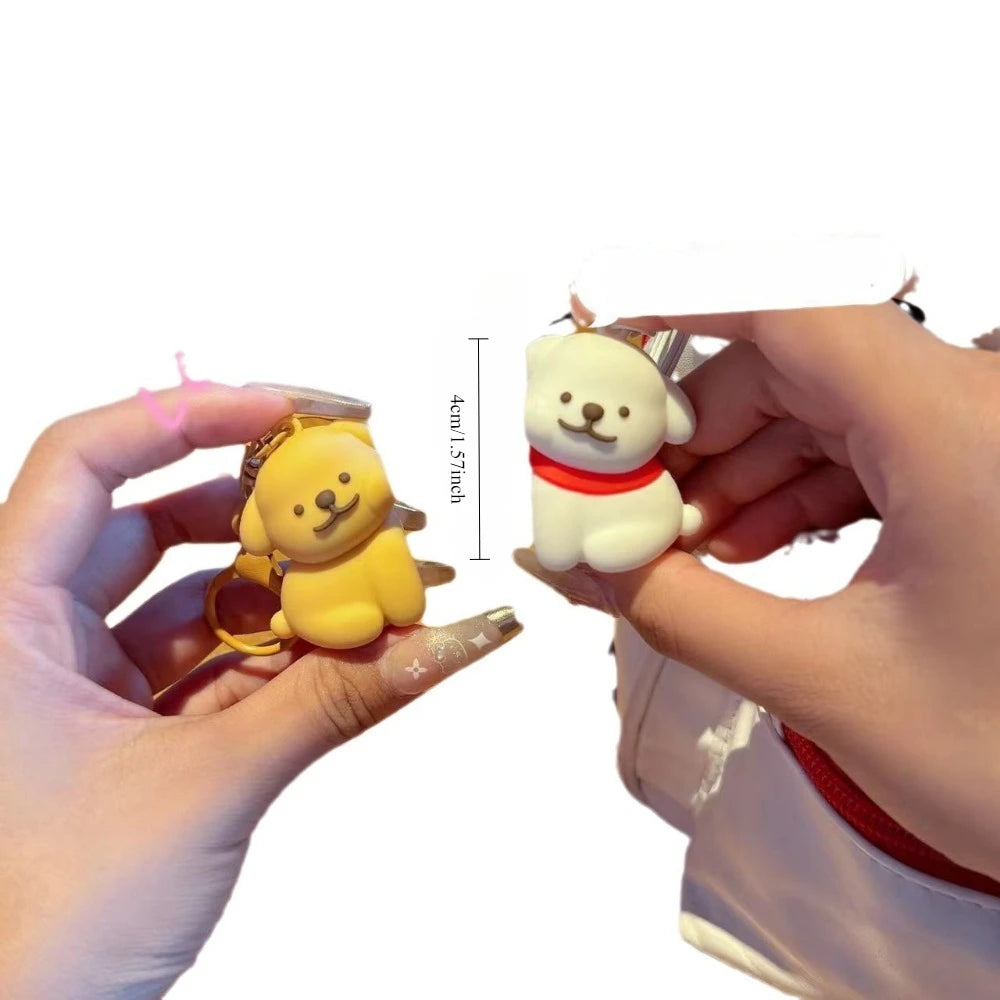 Süßer Welpen-Schlüsselanhänger aus Silikon mit magnetischer Verbindung für Paare