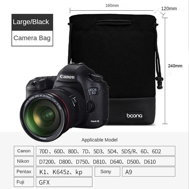 Wasserdichte Kameratasche mit Kordelzug für spiegellose Kameras-Yabubest - Home & More