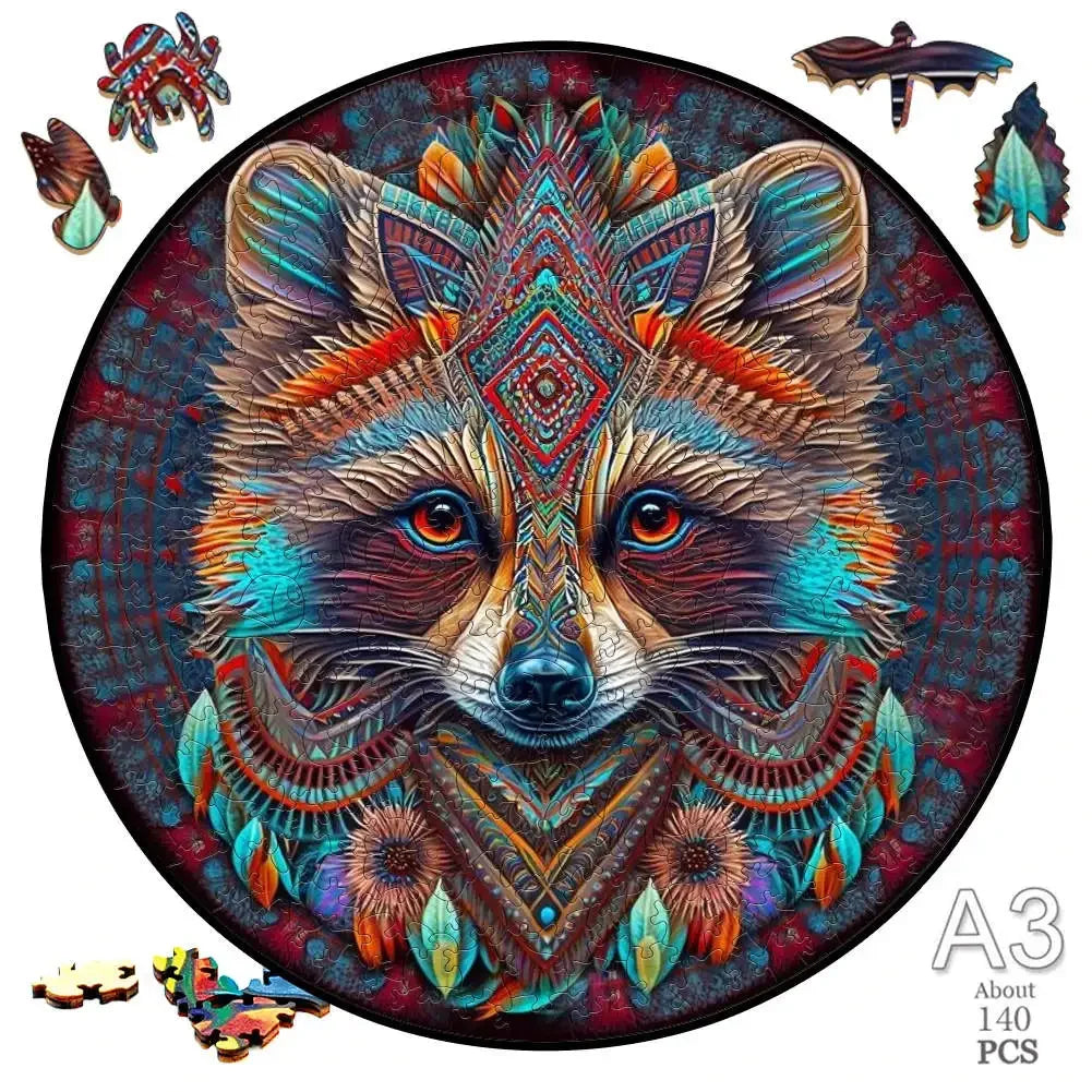 Fuchs Tier Holz 3D Puzzle Pädagogisches Denkspiel für Familien