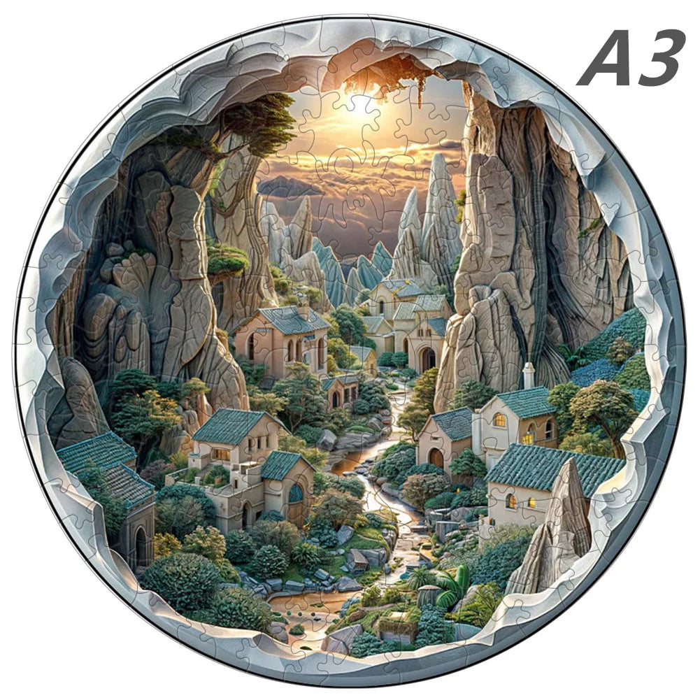 Förderndes 3D Holzpuzzle für kreatives Lernen und Spaß