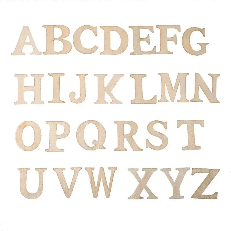 Kreatives 26-teiliges Holzbuchstaben-Set A-Z – perfekt zum Bemalen - Basteln