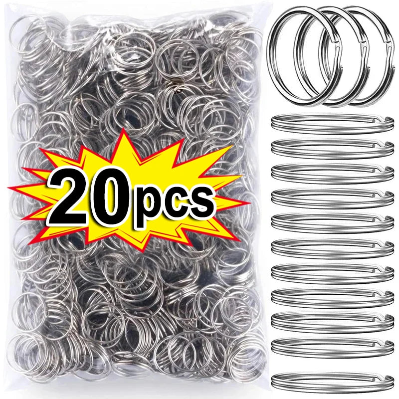 Runde Edelstahl Schlüsselanhänger 25 mm zum Selbergestalten 20 Stück-Yabubest - Home & More