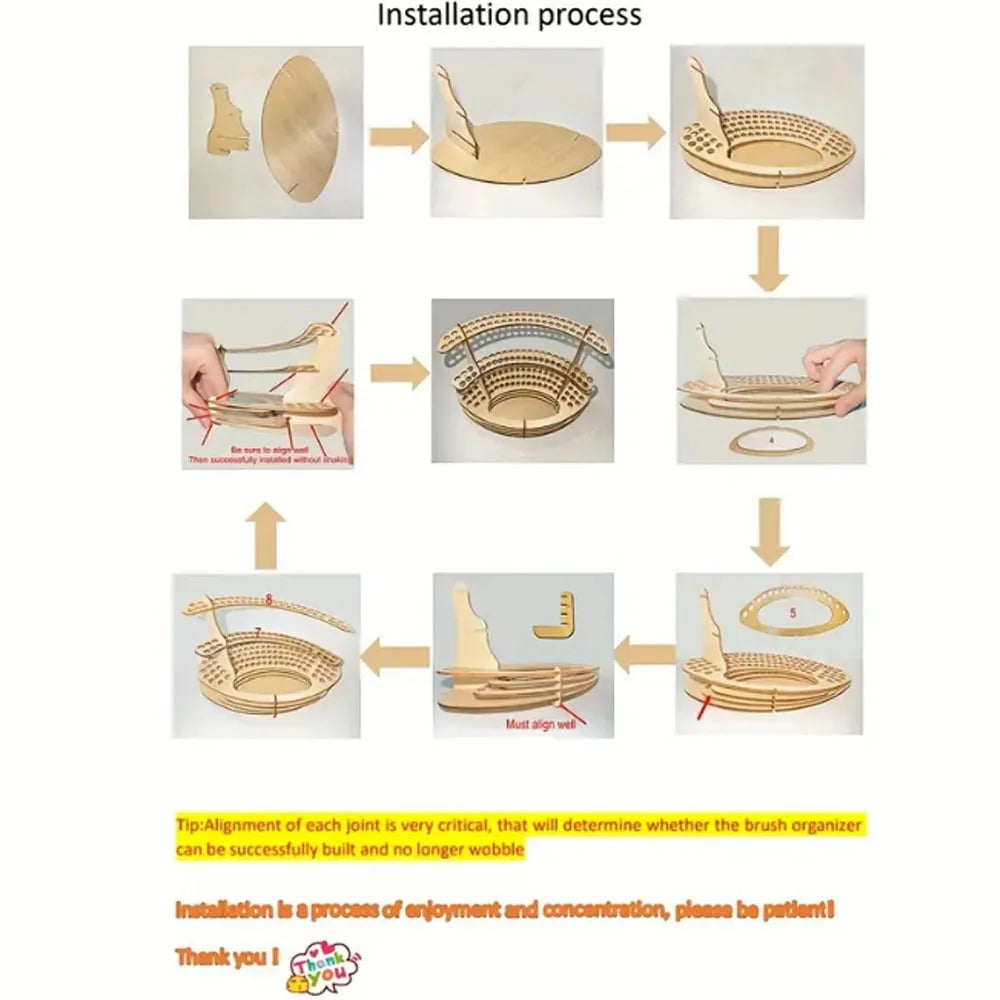 Praktischer Pinsel und Stifthalter für Organisation am Desktop