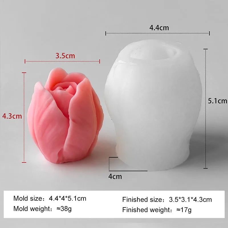 DIY Tulpen Silikonform für Duftkerzen Schokolade Kekse und Harz