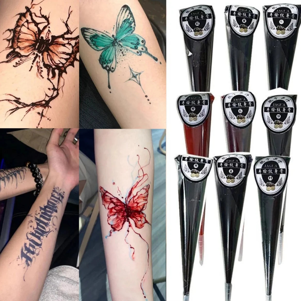 Indische Henna Creme Temporäre Tattoo Paste Semi-permanente Farbe