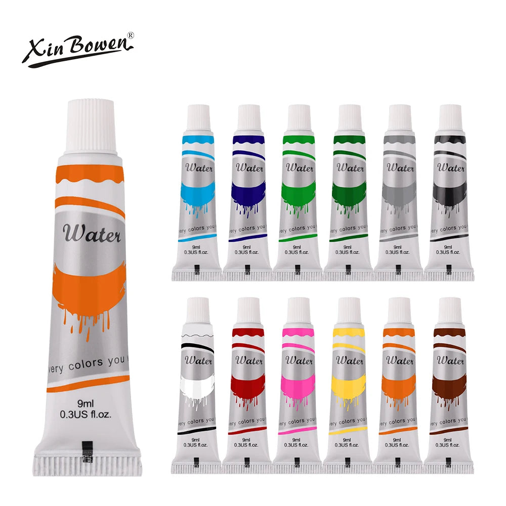 Aquarell Pigment Set 9ml 12 Farben für Studenten, Kunst, Graffiti