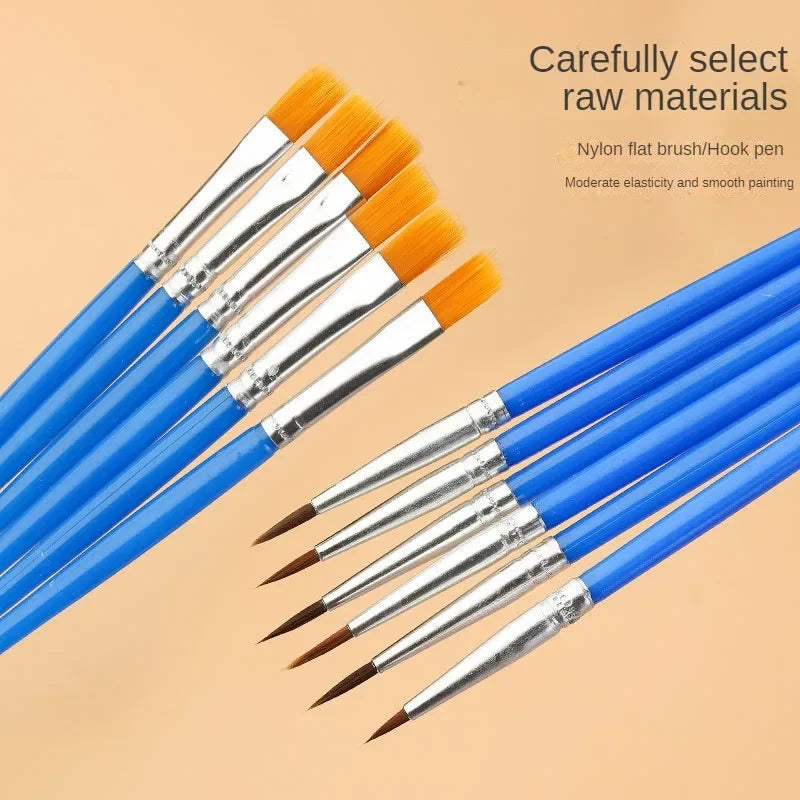 Vielseitiges Malpinsel-Set 10/20/50 Stück mit Nylonhaar für Acryl - Öl