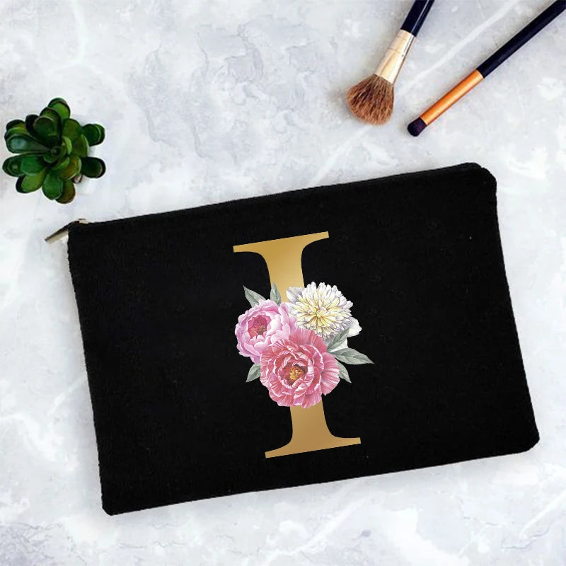 Florale Kosmetiktasche mit Reißverschluss für Damen und Brautjungfern