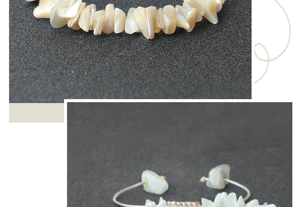 Unisex natürliches Muschelarmband verstellbar mit Boho Stil
