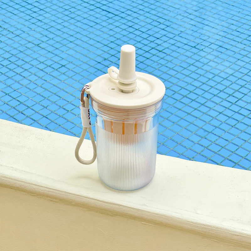 16,3oz Bunte Kunststoff Trinkflasche mit Tee Infuser und Stroh für Outdoor