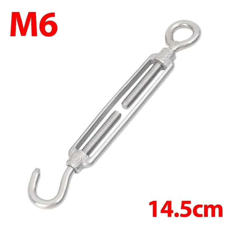 Edelstahl Haken und Öse Spanner Einstellbar Draht Seil Spannung Segel Garten-Yabubest - Home & More