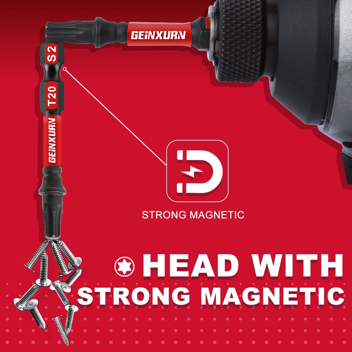 Magnetisches Torx Schraubendreher Bit Set T20 T25 aus S2 legiertem Stahl