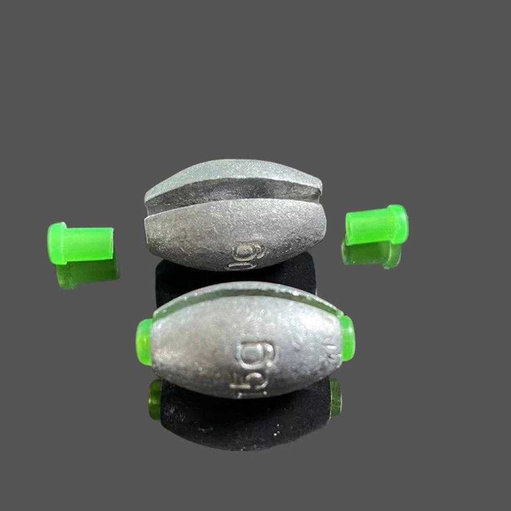 10er Set Angelbleie Olive Form Gewichte 2-50g für Karpfenangeln