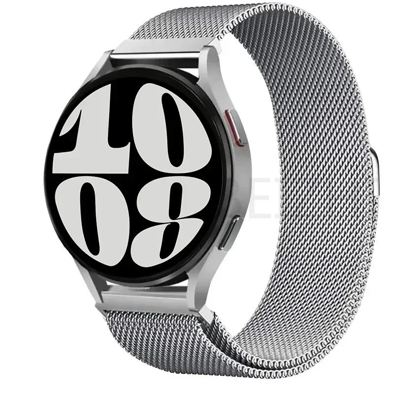 Elegantes 20/22mm Milanese Loop Magnetarmband aus Edelstahl – Unisex - Verstellbar