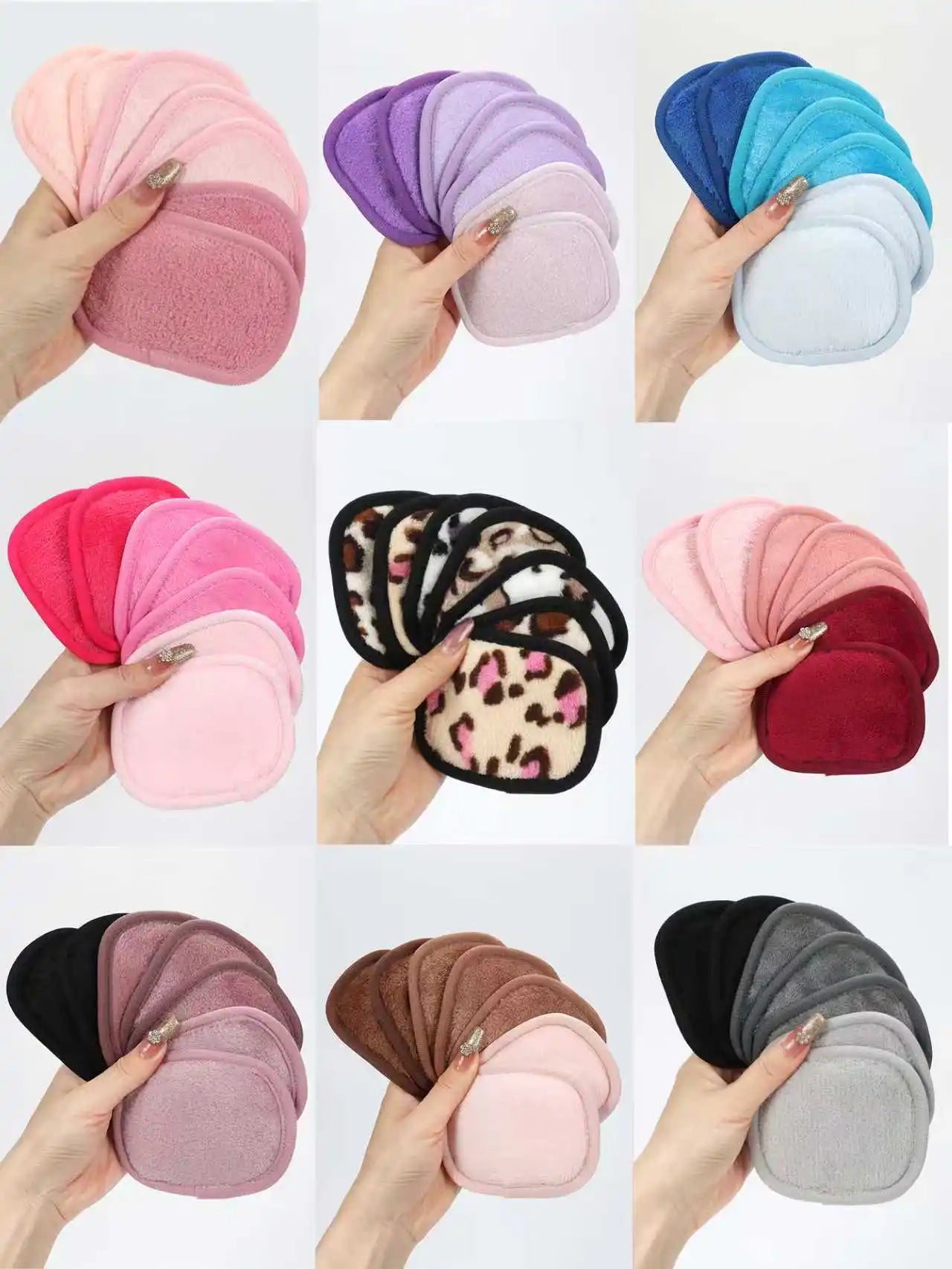 Wiederverwendbare Make up Entferner Tücher mit Farbverlauf 7 Stück